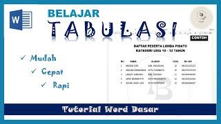 Fungsi Tabulasi Pada Microsoft Word  Belajar Tabulasi Di Word  Mengatur Tabulasi di Word