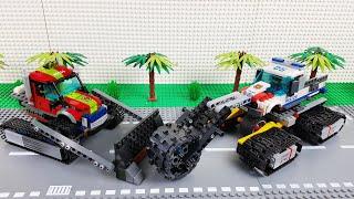 Lego Experimental Cars  Police car vs Bulldozer Tractor Toy Vehicles For Kids  Lego City