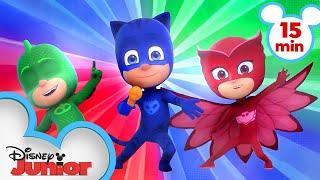 PJ Masks ALL Music Videos Compilation  15 Minute Compilation  PJ Masks  @disneyjunior