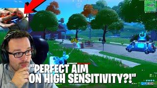 how FaZe Sway has AMAZING AIM on High Controller Sensitivity Settings Fortnite Reaction