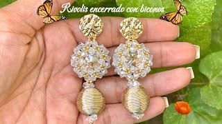 Rivolis encerrado con biconos  Aretes de moda 