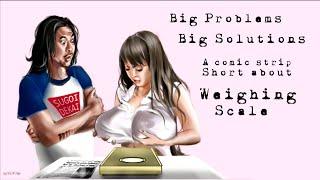 Big Problems...Big Solutions comic strip  a story of the weighing scale Feat Hitomi Tanaka