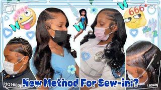 Traditional Tutorial Sew-in Weave With Side Part Leave-Out Installation Ft.#ELFINHAIR Review