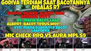 GODIVA TERDIAM KETIKA BACOTANNYA DIBALAS R7  MIC CHECK RRQ VS AURA - Mobile Legends