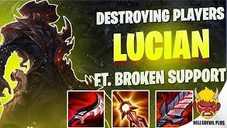 Destroying Players With Lucian Ft. @BrokenSupport - Wild Rift HellsDevil Plus Gameplay