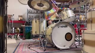 1970 Sonor Phonic Metallic Silver Drum Set
