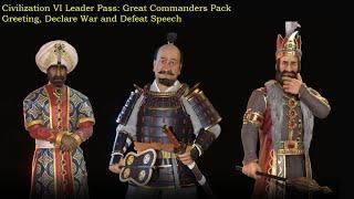 Civiization VI Leader Pass Great Commanders Animations