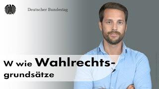 W wie Wahlrechtsgrundsätze mit „MrWissen2go“  Bundestags-Wahllexikon