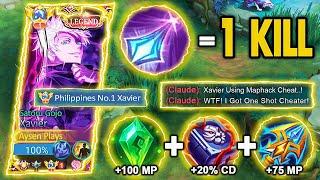 GLOBAL XAVIER WTF BRUTAL ONE SHOT BUILD 200% DAMAGE HACK? MUST TRY  XAVIER TIPS & GUIDE  MLBB