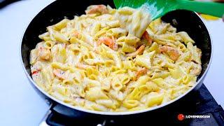 Shrimp Pasta Alfredo No heavy cream required