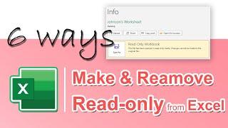 How to MakeRemove Read-only from Excel  Excel Read-only Change