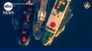 Chinese coast guard collides with Philippine ship in disputed South China Sea