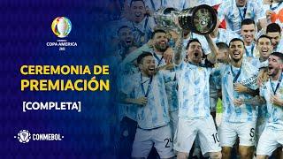 Ceremonia de premiación de la CONMEBOL Copa América 2021 COMPLETA