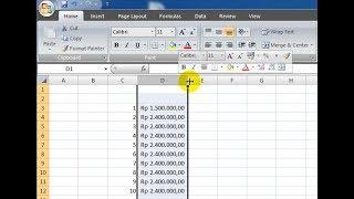 Cara merubah simbol $ menjadi rupiah di Microsoft Excel