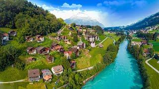 A village with unique nature and mountain scenery  Muotathal Switzerland