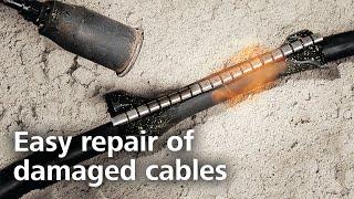 Heat shrink tubing how to repair cables with wrap-around sleeve RMS