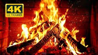  Cozy Fireplace 4K 12 HOURS. Fireplace with Crackling Fire Sounds. Crackling Fireplace 4K