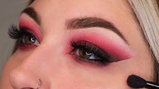 RED SMOKEY EYE MAKEUP TUTORIAL   Rainbow Makeup Series  How to wear red eye shadow