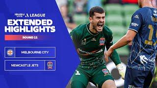 Melbourne City FC v Newcastle Jets - Extended Highlights  Isuzu UTE A-League 2023-24  Round 22