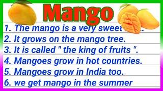 10 lines on mango fruit in English  essay on mango fruit in English  My favourite fruit mango