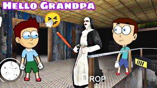 Hello Grandpa with Evil Nun Horror Game - Shiva and Kanzo Gameplay