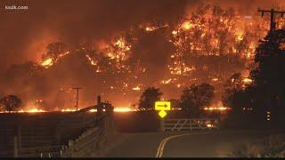 Wildfires growing near Napa Valley CA