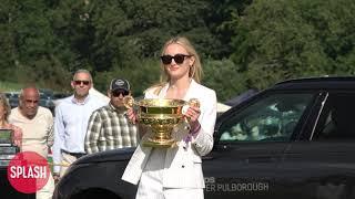 Sophie Turner Presents The Gold Cup To Dubai Polo Team At 68th British Open Polo Championships