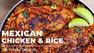 Mexican chicken and rice One-Pan  Easy Chicken and rice recipe  Easy one-pot dinner recipe