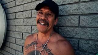 Danny Trejo aka Machete lowriding with Mister Cartoon.