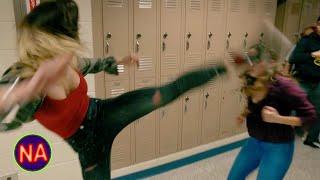FIGHT Breaks Out At High School  Cobra Kai Season 2 Episode 10  Now Action