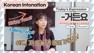 Korean Intonation 한국어 억양 연습 1 - -거든요