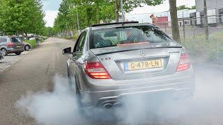 BEST OF Mercedes AMGs Leaving Carmeet 2021 - EPIC Burnouts Drifting Accelerations Close Calls..