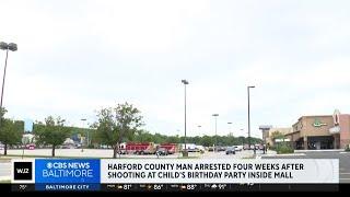 Harford County man arrested after shooting at childs birthday party inside mall and more top stori