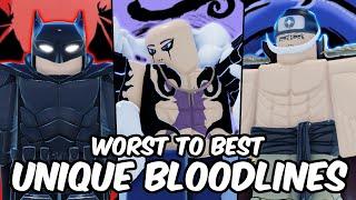 EVERY Unique Bloodline RANKED From WORST To BEST  Shindo Life Bloodline Tier List