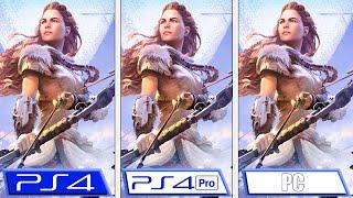 Horizon Zero Dawn  PS4 Pro - PC With Launch Patch - PS4  4K Graphics Comparison