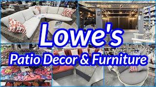 LOWES PATIO FURNITURE AND DECOR 2024 SHOP WITH ME