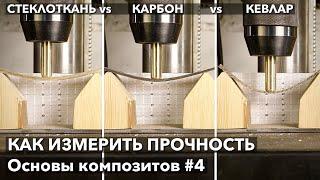 #4 Как измерить прочность? Самодельный стенд vs Стеклоткань vs Карбон vs Кевлар. Основы Композитов.