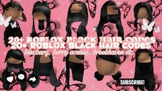 20+ Roblox Black Hair Codes . bloxburg berry avenue brookhaven etc🩷