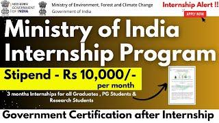 Government Internship 2024  Free Govt Certificate  Ministry of India Internship for Students