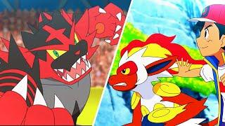 Ashs Infernape VS Incineroar - Pokemon Battle