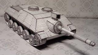 Building Jagdpanzer Kanone  West German Tank Destroyer #thunderwar  #papercraft #worldoftanks