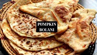 Bolani Kadoo  Pumpkin Bolani  Vegan Afghan recipe