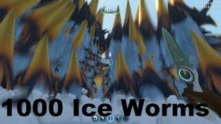 Spawning 1000 Ice Worms in Subnautica Below Zero