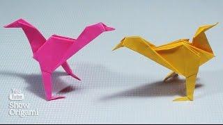 Ostrich origami paper