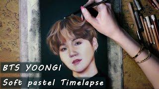 BTS YOONGI방탄소년 윤기 - Soft Pastel Drawing