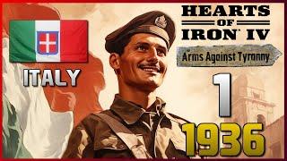 HOI4 Arms Against Tyranny - Italy First Campaign - Episode 1 HD