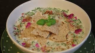 Abdogh khiar Cold Yogurt & Cucumber soup *Subtitles On * #Cold_Soup  آشپزی# آب_دوغ_خیار #آبدوغ_خیار