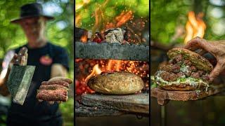 SPICY ️ Serbian Chevapi Cevapi With Kaymak  Outdoor ASMR Cooking