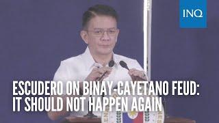 Escudero on Binay Cayetano feud It should not happen again