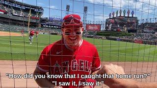 What question would YOU ask Mike Trout?? Catching up with the GOAT at Guaranteed Rate Field